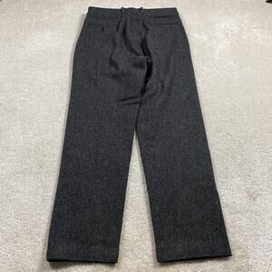 VTG Johnson Woolen Mills Pants Mens 35x32 Gray Wool Herringbone Adirondack